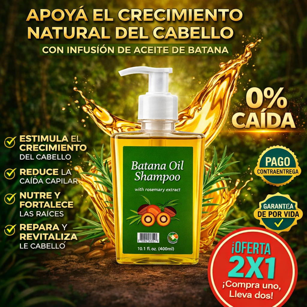 2X1 CHAMPÚ ACEITE DE BATANA CON EXTRACTO DE ROMERO 400 ML