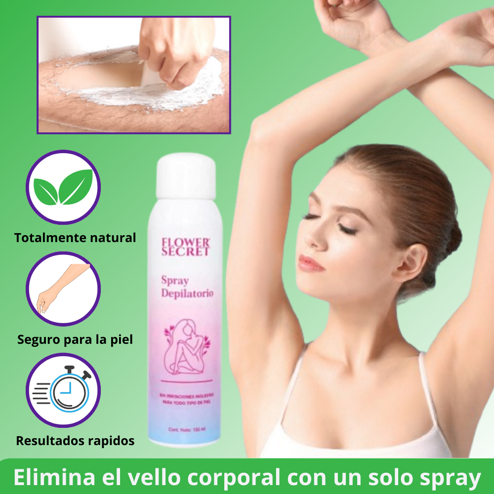 HairOff™ Spray de Depilación Permanente Natural | Deshazte del vello no deseado