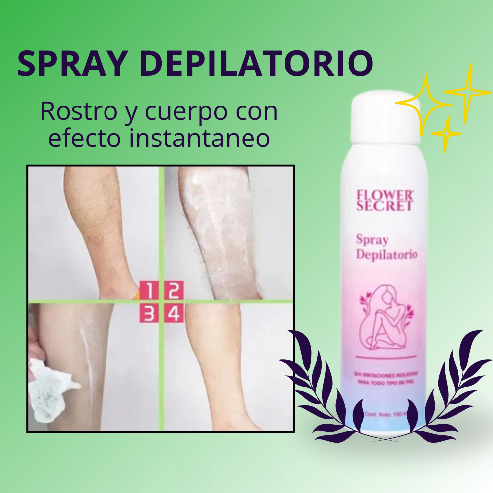 HairOff™ Spray de Depilación Permanente Natural | Deshazte del vello no deseado